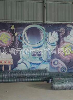 大型墙体灯饰画LED玻璃幕墙霓虹灯商场墙体楼体美陈亮化装饰