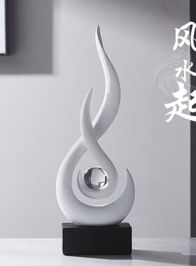 火焰戏珠树脂工艺品新中式客厅电视柜酒柜家居饰品办公室装饰摆件