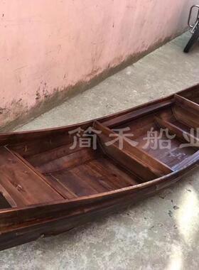木船渔船实木道具装饰景观中式船装饰摆件造景货品摆放海鲜旧彷古