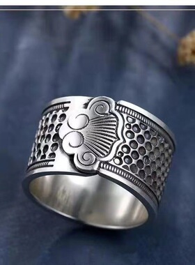 顶针戒指老式手工缝纫针脚戒指防针线卡针脚器针插针插针配件
