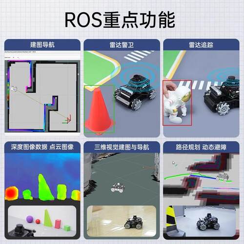 幻尔树莓派5智能小车MentorPi麦轮/阿克曼AI大模型视觉ROS2机器人 - 图1
