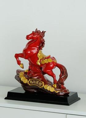 马上发财陶瓷马摆件生肖马瓷器工艺礼品摆饰招财办公摆设装饰品开
