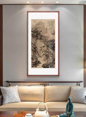 玄木堂绿色山水画沈州宋代美学入口大厅挂画走廊尽头新中国风装饰