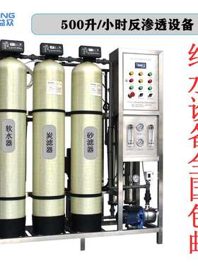 厂家直销0.5吨1吨反渗透纯水设备1吨纳滤净水设备直饮水涉水批件