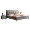 2025 new light luxury leather bed main room 592# high-end atmospheric double 1. Miyi minimalist soft cloth sleeping art