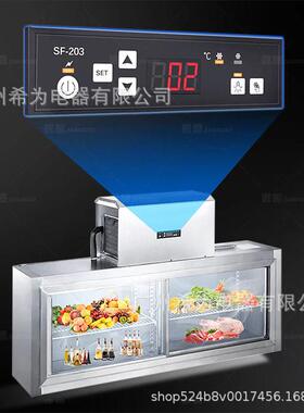 吊柜墙上储物柜不锈钢挂墙冰箱冷藏吊柜悬挂式冰箱保鲜挂墙冰箱