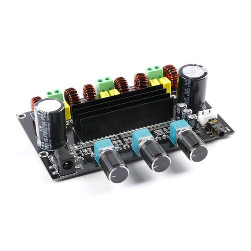 XH-M573 TDA3116D2数字功放板2*80W+100W大功率2.1声道放大器模块 - 图1