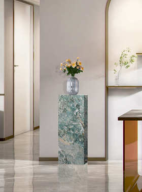 现代石墩ktv客厅展台酒店雕塑台玄关底座摆大理石落地摆件艺术品