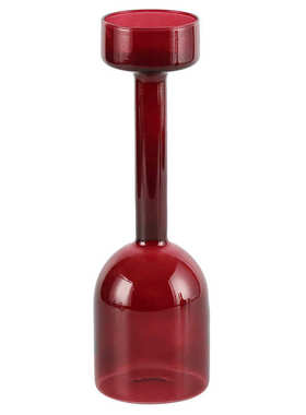 北欧创意玻璃插花花瓶花器烛台摆件客厅茶几玄关样板间家居装饰品