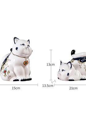 新款招财猫品摆件创意家居客厅玄电视柜关可爱猫咪装新中式工饰艺