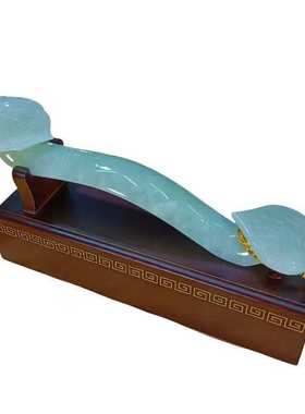 玉雕工艺品玉如意乔迁礼品客厅玄关摆件办公室装饰品玉石生产厂家