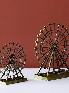 钰鉴复古摩天轮装饰摆件家居饰品客厅酒柜电视柜超市酒店美陈摆件