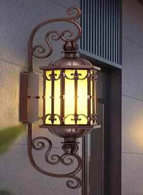 别墅壁灯大门口两侧户外防水欧式复古院子室外庭院柱子花园外墙灯