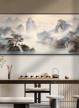 大芬油村画客厅装饰聚宝盆风景山画沙发背水景BFW挂画画现代简约