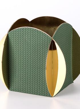 现代器轻奢金花属皮干花花瓶样板间客厅装饰革品家居艺术PHN饰品