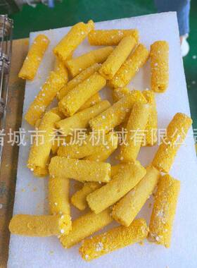 鹌鹑蛋鸡排上糠机全自动鳕鱼排裹糠机连续面包虾上屑机商用