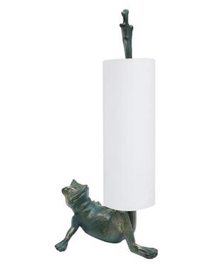 跨境新品ToadTimesFrogRollHolder青蛙卷纸架树脂工艺品摆件