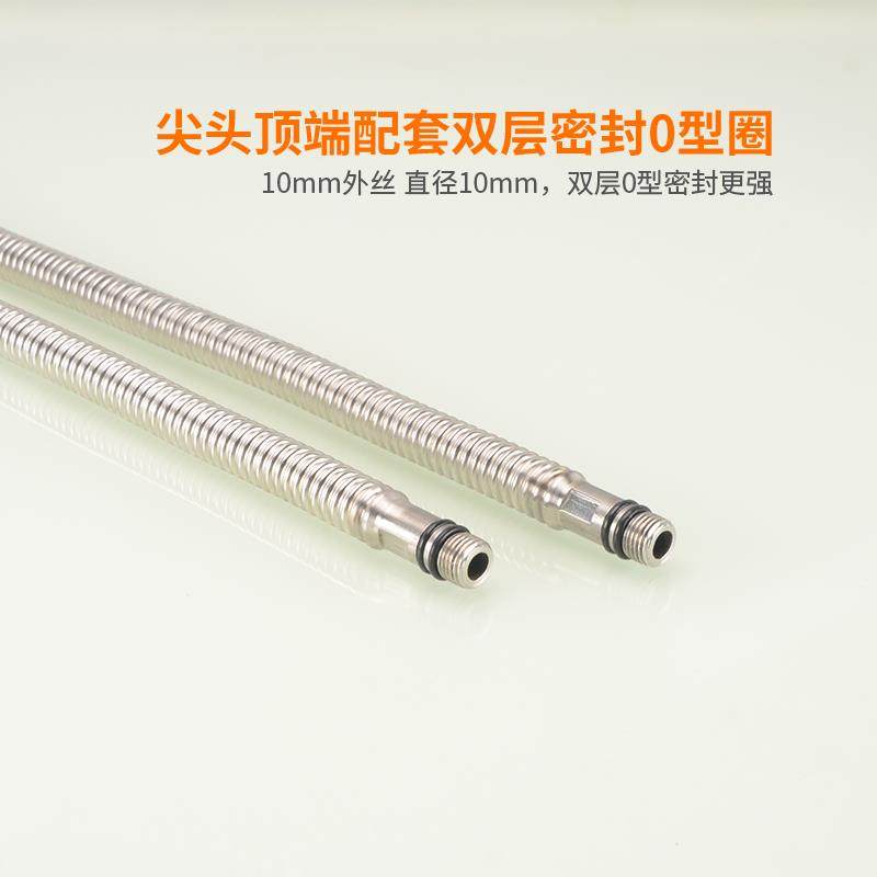 尖头波纹管菜盆洗脸面盆4分304不锈钢冷热水龙头防爆尖嘴进水软管,淘宝优惠券,粉丝福利购,淘宝优惠卷