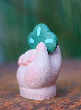 鹿妖商店 青松拿捏 放轻松治愈纯手工木雕 实木桌面摆件 上岸礼物