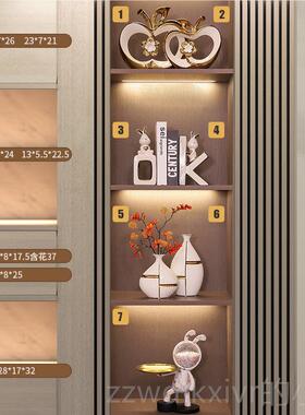 新款创纪设师计款摆件轻奢高档大气饰客厅玄关电视酒柜饰品乔迁装