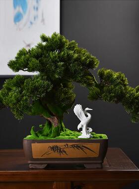 工艺礼品摆饰仙鹤现代简约装饰品创意玄关客厅电视酒柜红酒架陶瓷