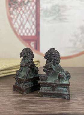 古玩杂项狮子印章古董老铜印章狮子印摆件老物件旧货老铜器收藏品
