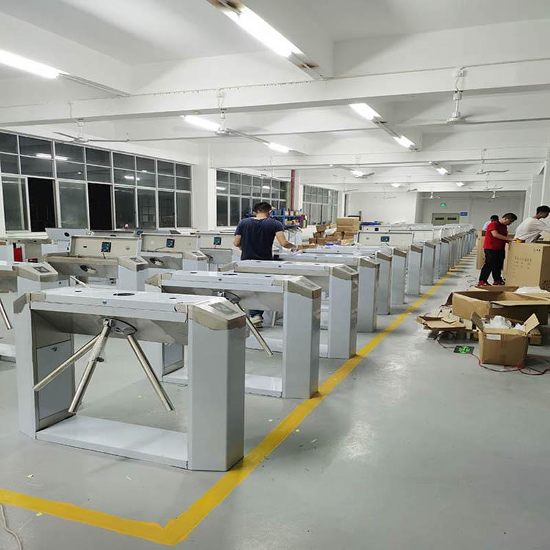 Construction site scenic area three-roller gate one-way mobile pedestrian passage access control and attendance integrated anti-trailing cross dedicated to the construction site