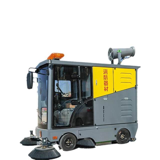 Cab ໄຟຟ້າ sweeper ໂຮງງານອະນາໄມໂຮງຮຽນອຸດສາຫະກໍາຊັບສິນ multifunctional ໄຟຟ້າ sweeper