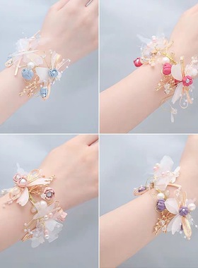 韩式新娘手腕唯美超仙甜美手链