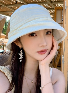 小头围帽子52cm浅顶夏季防晒