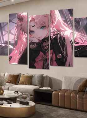 美少女战士挂画画二次元动漫水兵月装饰画画客厅墙面电竞酒店卡通