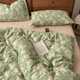 Class A all-cotton double-layer yarn four-piece set 100 pure cotton ins small fresh bed quilt cover bed sheet hat student three-piece set 4
