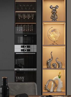 轻奢高档酒柜摆件客厅家居创意软装套装搭配电视餐边展示柜工艺礼
