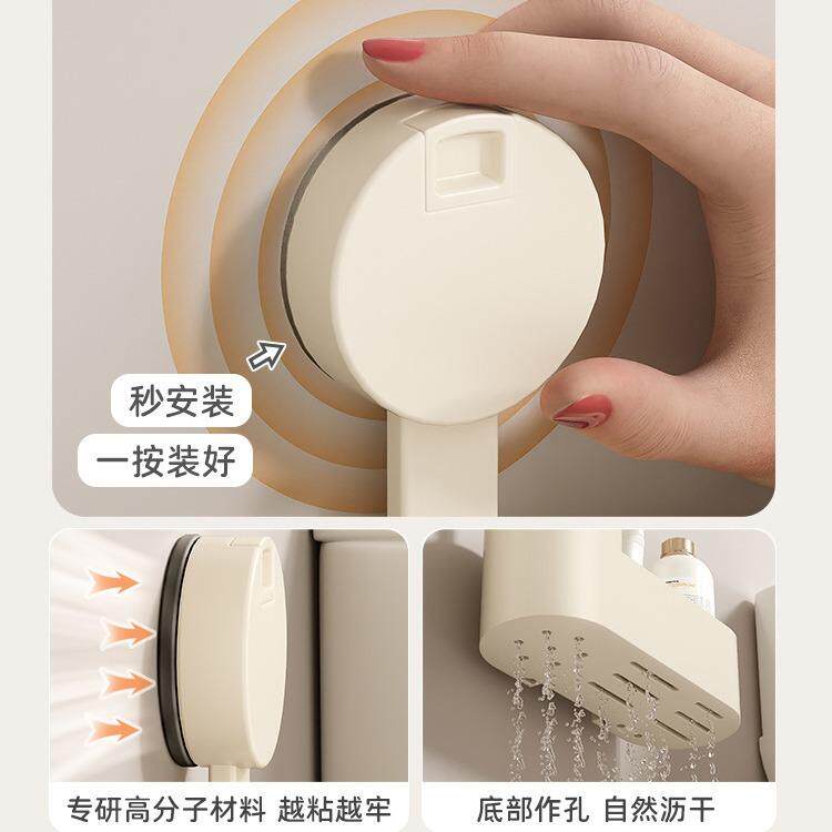 Suction cup toilet brush wall-mounted bathroom home no dead corner toilet toilet punch-free cleaning brush toilet cleaning artifact