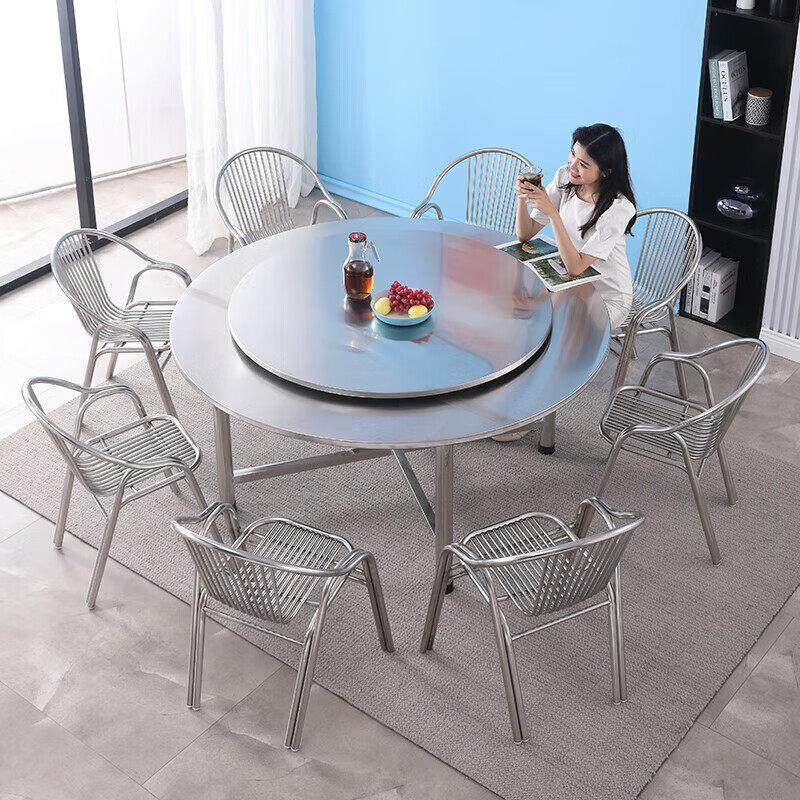 304不锈钢折叠桌吃饭桌摆摊夜市便携户外家用圆台桌桌子餐桌大圆,淘宝优惠券,粉丝福利购,淘宝优惠卷