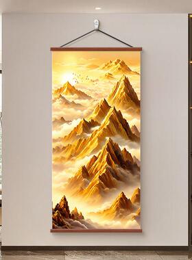 日照金山入户饰正对门关25121407装新中式东墙画客厅玄走廊过道挂