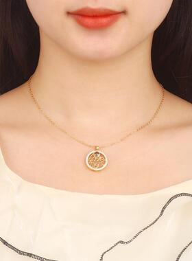 跨境欧美一百种语言我爱你投影项链女个性英文字母吊坠锁骨链