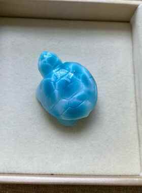 海纹石小乌龟吊坠拉利玛龙龟项坠锁骨链坠挂件规格37.1*26.2*18.2