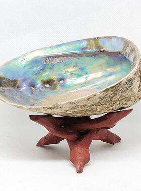 鼠尾草鲍鱼壳澳洲五彩鲍鱼壳支架秘鲁圣木架子薰香摆件木架仪式感