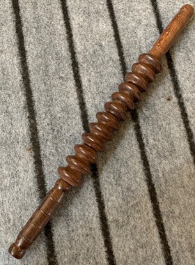 鸡翅木直轮按摩器加长滚背滚轮按摩器疏通经络实木5轮按摩器