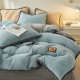 Double-sided milk velvet four-piece set thickened winter coral velvet bedding plus velvet warm flannel quilt cover bed sheet