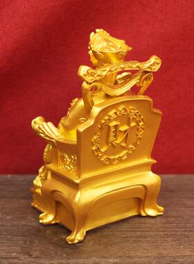 2026财神爷摆件家用供奉文财神招财聚宝盆客厅办公室前台装饰开业