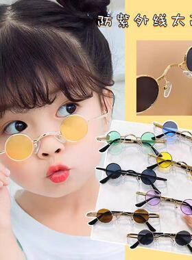 民国复古小圆太子镜小框朋克圆形迷你嘻哈太阳镜金属潮流墨镜