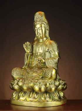 杨铜记 铜观音 做莲花观音 观世音菩萨铜像 新观音 柳枝观音