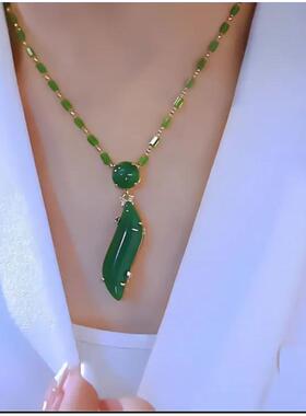言卿云美人腰碧石女神项链七夕节吊坠礼物小众锁骨链高级感颈炼女