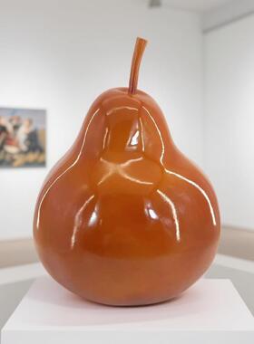 式侘寂中古摆件大梨子艺术家居艺术装饰品侘寂风雕塑高级感