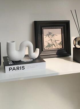 轻奢高级感黑白软装饰品小摆件 现代格调客厅酒柜书柜摆设