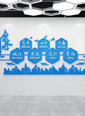 新款直销网红办公室墙面装饰司企业轻奢文化设计励志标语会议背景