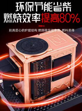柴火取暖炉柴煤两用煤炭炉烧木柴回风炉子家用室内农村气化烤火炉