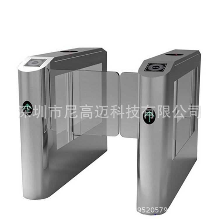 Supply of dual-channel one-in and one-out automatic swing gate for factory building and office building access control and attendance and face recognition swing gate